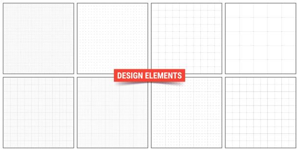 технические чертежи, элементы векторного дизайна. - blueprint graph paper paper backgrounds stock illustrations