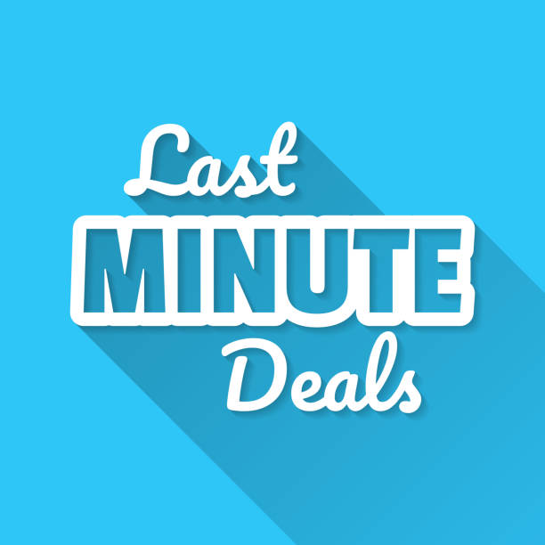 Last Minute Deals Icon On Blue Background Flat Design With Long Shadow  Stock Illustration - Download Image Now - iStock