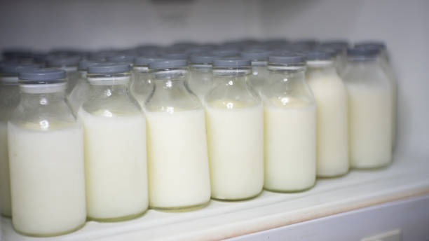 frozen breast milk in the bottles
