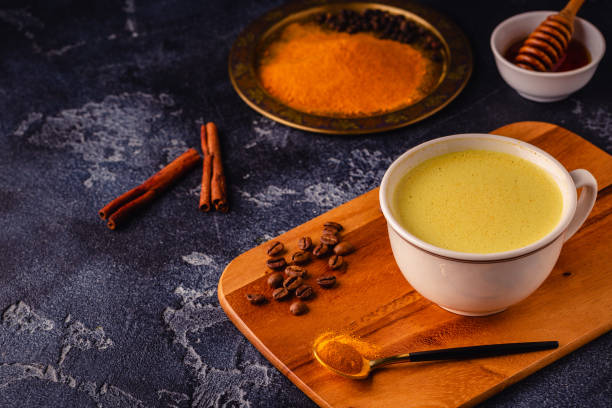 istock Coffee with turmeric, honey and cinnamon. 1351239103