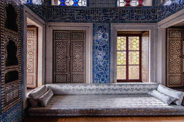 A Room in Topkapi Palace, Istanbul City, Turkey stock photo