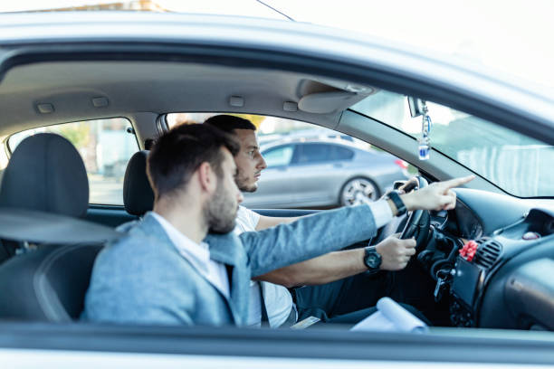 test della patente di guida. - driving test foto e immagini stock
