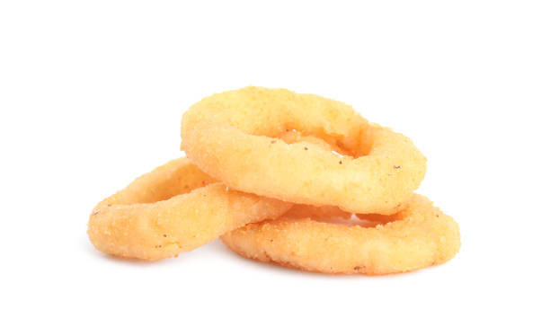 istock Delicious golden onion rings isolated on white 1351241316