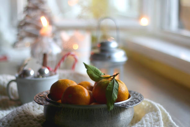 Tangerines and Christmas Decorations
