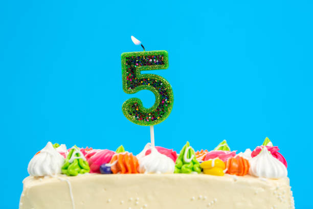 istock Birthday cake for child in studio 1351249987