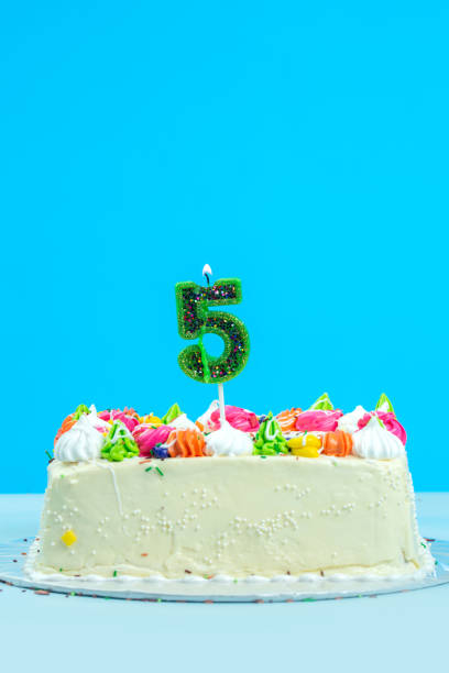 istock Birthday cake for child in studio 1351249992