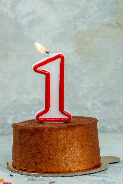 istock Birthday cake for child in studio 1351250037