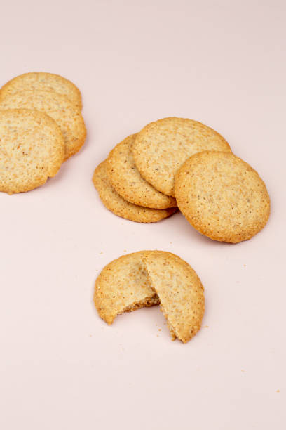 istock Butter cookies in studio on white background 1351250246