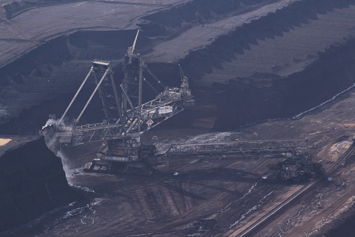 View of the Hambach opencast mine in the Rhineland