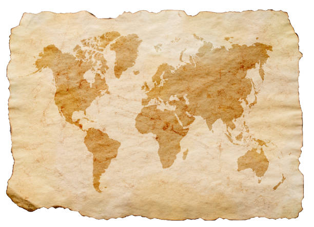 istock world map on old grunge brown paper 1351256507