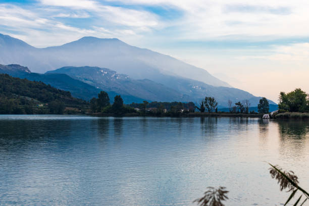 istock Lake and mountain landscape 1351262626