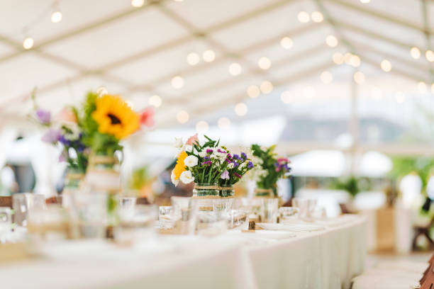 istock Fresh flowers wedding decoration. 1351267075