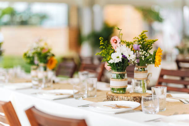 istock Fresh flowers wedding decoration. 1351267076