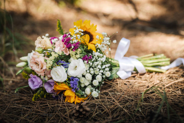 istock Sunflower wedding bouquet. 1351267321