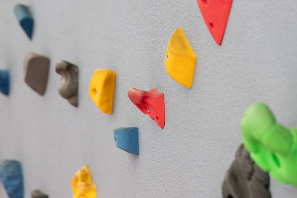 istock climbing wall background and texture. indoor activity for kid. 1351267931