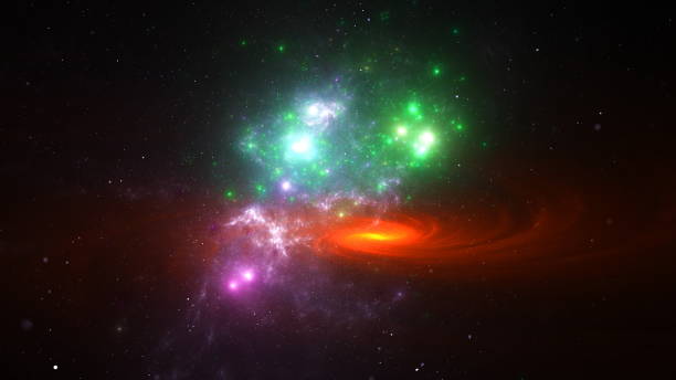 istock Galaxy stars planets star clusters, colored gas clouds in abstract space. Outer space. Space nebula. 3d render 1351273332
