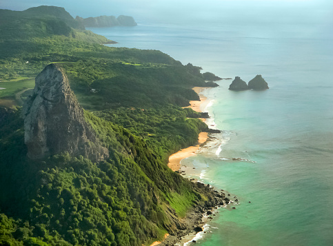 Aerial view of Fernando de Noronha island, State of Pernambuco, Brazil