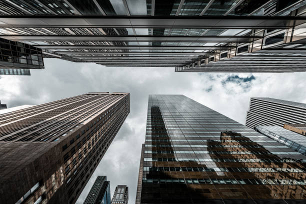istock Low angle of tall corporate buildings 1351274643