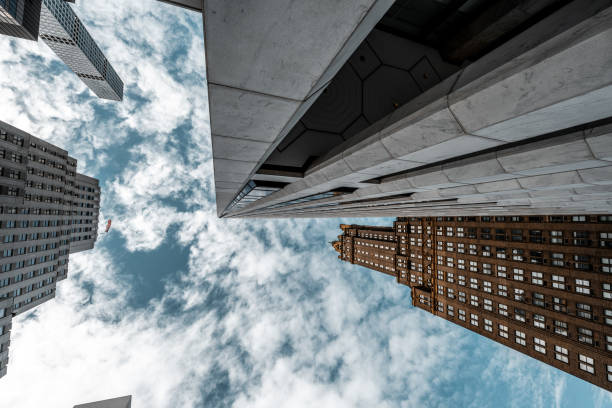 istock Low angle of tall corporate buildings 1351274753