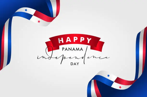 Vector illustration of Panama Independence Day Design Background For Greeting Moment