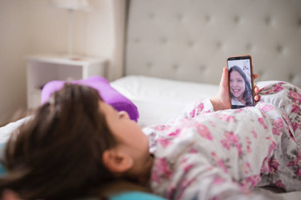 istock Friends having fun via video call in the morning 1351285432