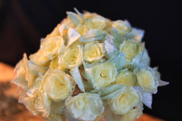 istock Beautiful artificial flower hydrangea made of paper 1351286800