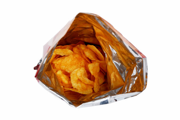istock potato chips are in a package, isolated on a white background 1351289665
