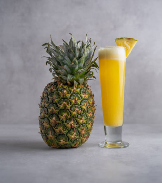 istock Refreshing freshly made fruit juice on a glass , fresh pineapple juice. 1351292461