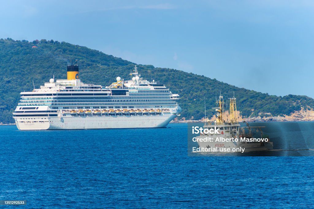 Costa Pacifica Cruise And Italian Ship Leonardo A 5301 Nato Coastal