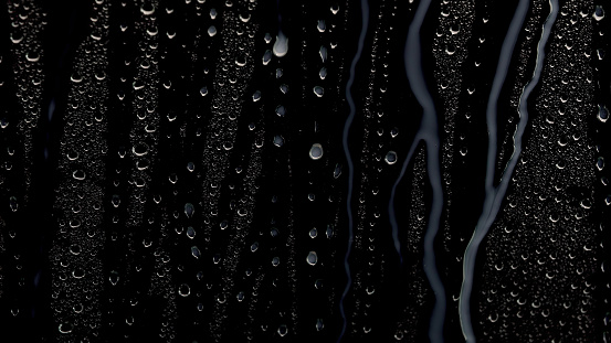 Texture with water drops on a gray background