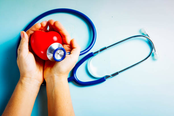 istock Healthcare concept on blue 1351294449