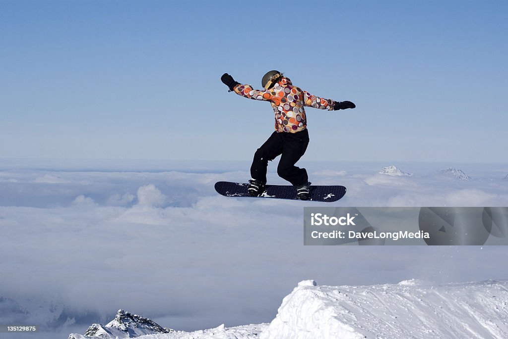 Lady-Boarder - Lizenzfrei Snowboardpark Stock-Foto