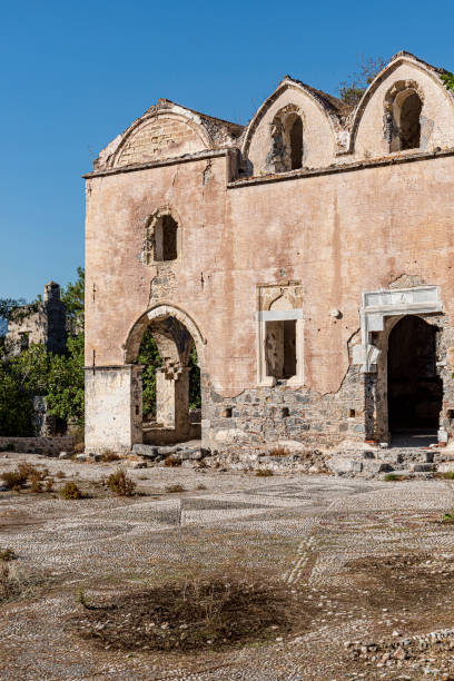 istock Abandoned Kayakoy (Levissi Village, Karmylassos) stone houses 1351301004