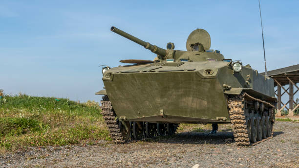 istock Soviet infantry fighting vehicle BMP. amphibious tracked infantry fighting vehicle. 1351302842