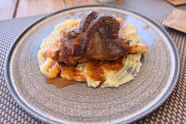 istock Braised lamb shank on the mashed potato 1351302924