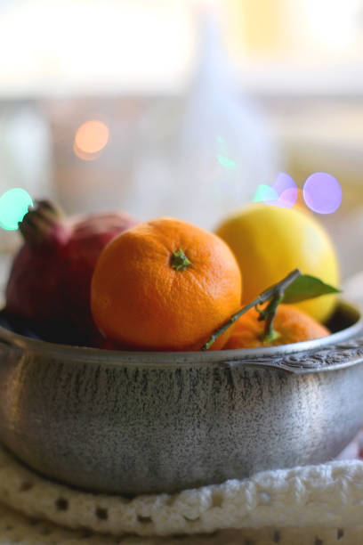 istock Fruit, Blanket and Christmas Decorations 1351307711