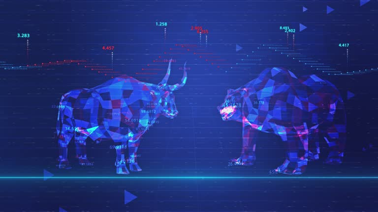 Symbolic struggle between stockholders. - Stok video