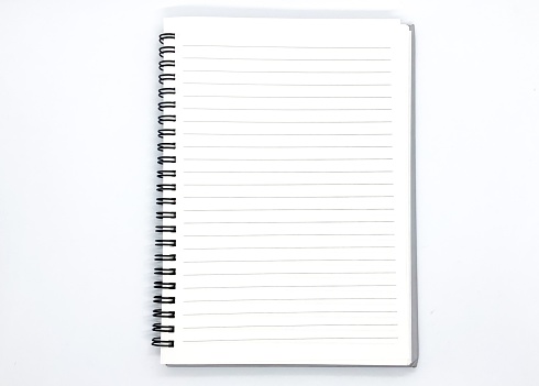 blank pages in notebook