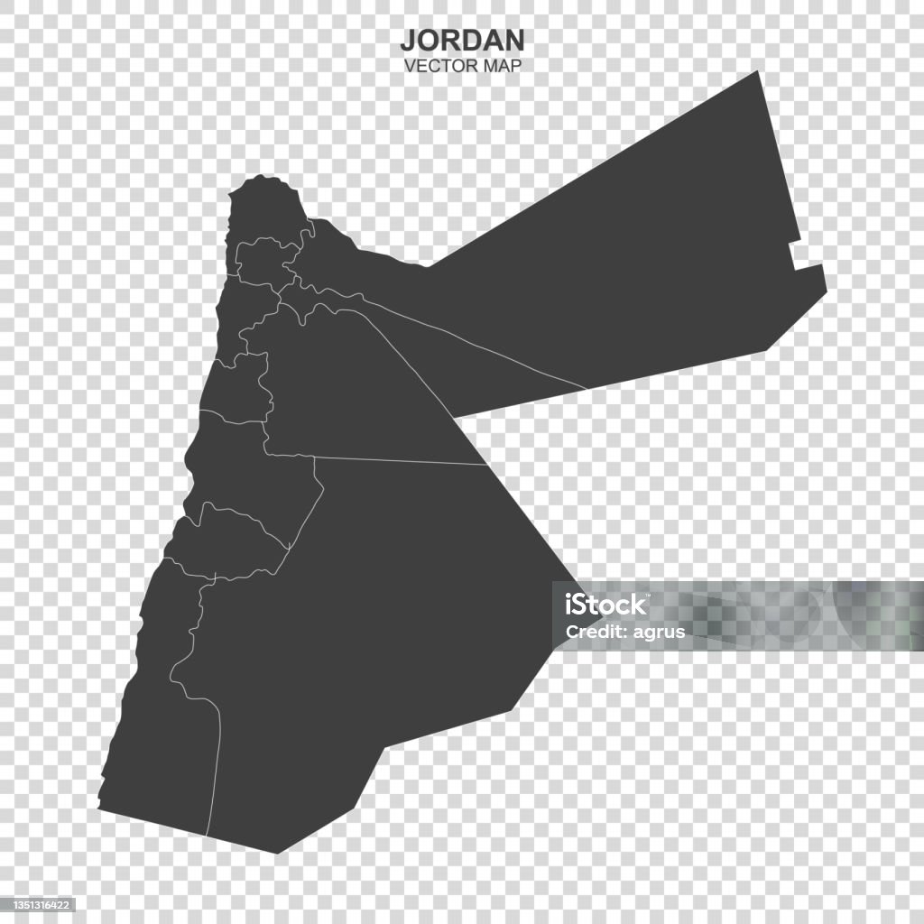 Jordan. Map Frame Vector Design Element Map Of Jordan Stock Illustration - Download Image ...