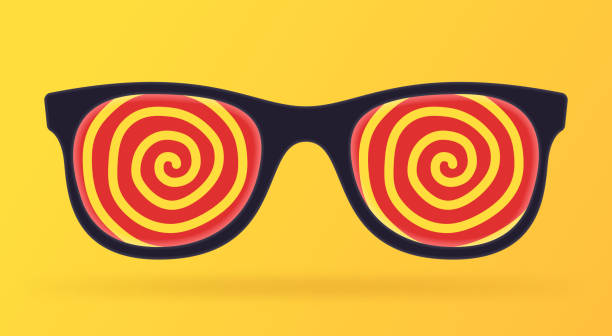 гипноз рентгеновские очки зрения - novelty glasses stock illustrations