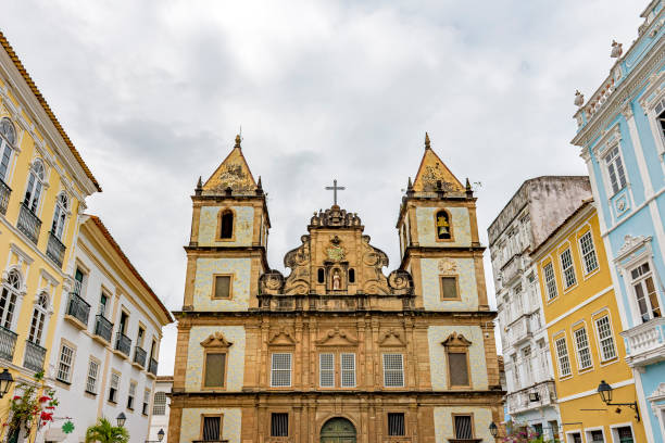 istock Old baroque church in Pelourinho district 1351328215