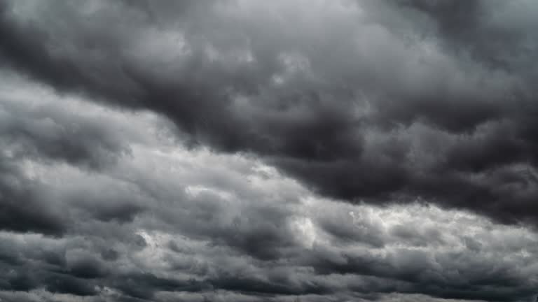 Dark Rain and Storm Clouds -Time Lapse