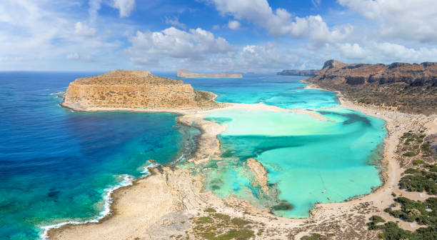 istock Aerial view of Balos beach, Crete 1351336521