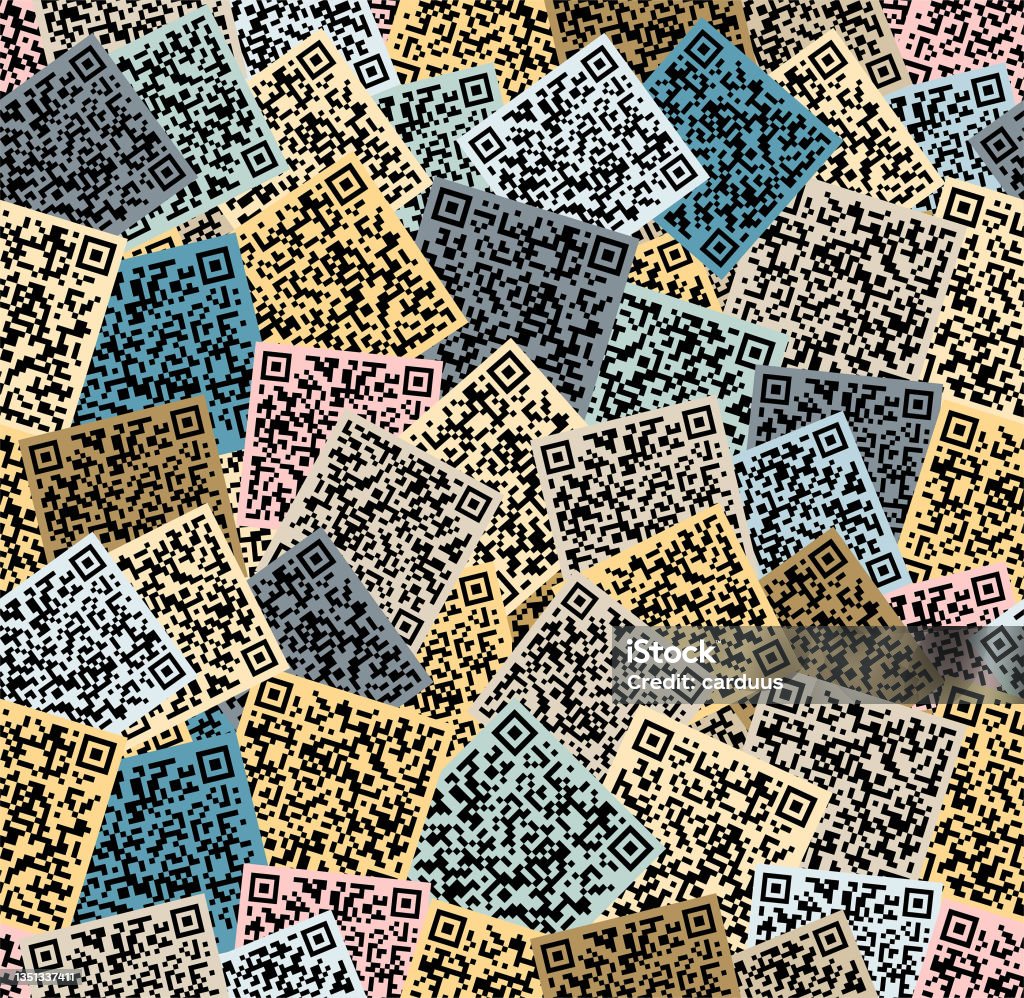 Seamless Multicolored Code Pattern Stock Illustration - Download Image ...