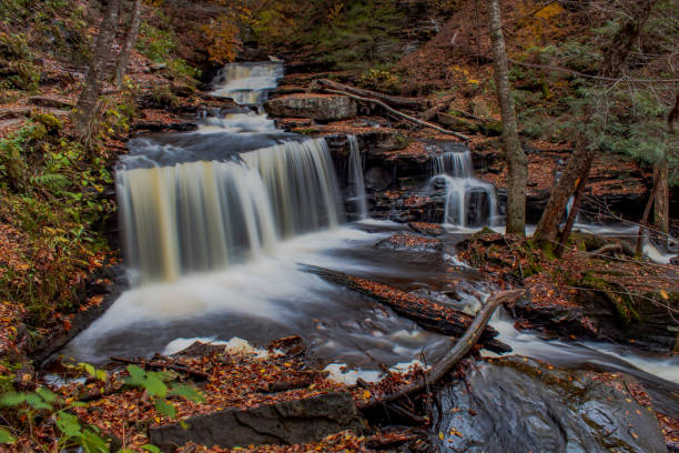 istock Scenic waterfall in Pennsylvania in autumn 1351348459