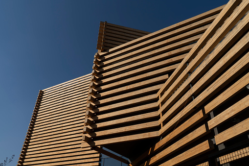 Wooden fence made of boards