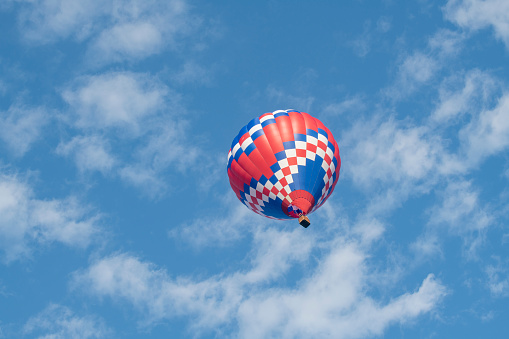 Hot air balloon flying in Lancaster, Pennsylvania, USA