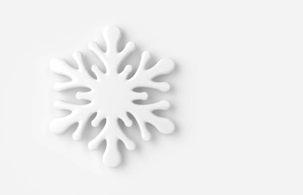 White Snowflake 3D render stock photo