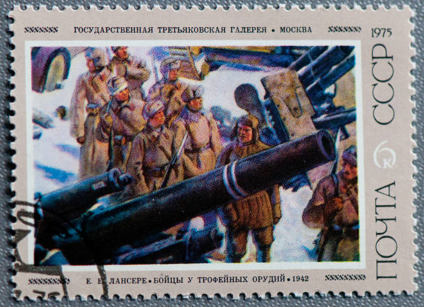 istock Russian soldiers with canon. 135136726