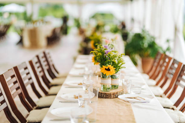 istock Fresh flowers wedding decoration. 1351372042